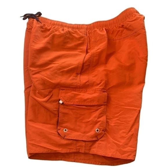 Columbia Men’s Orange Cargo Swim Trunks Shorts Size L - Picture 3 of 6
